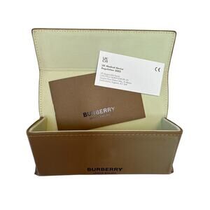 Burberry London England Eyeglass Sunglasses Tan Case Soft Leather - Case Only